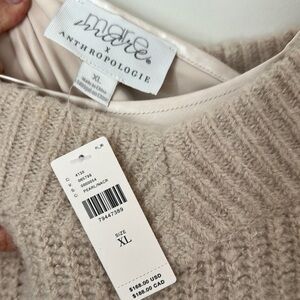 Anthropologie  Women's Cream Sweater dress